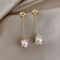 Hong Kong (designer) RVY 2021 New Tide earrings female light luxury niche advanced pearl ear jewelry