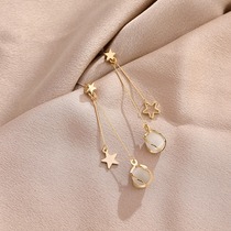 Hong Kong (designer) RVY 2021 New Tide asymmetric star Cat Eye earrings female advanced earrings