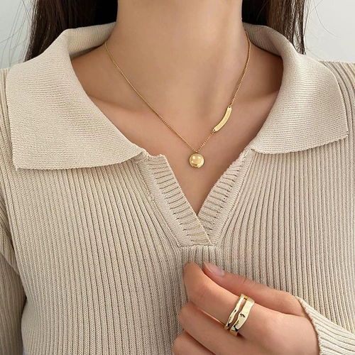 Дизайнерское ожерелье, цепочка до ключиц, Гонконг, популярно в интернете, изысканный стиль, легкий роскошный стиль