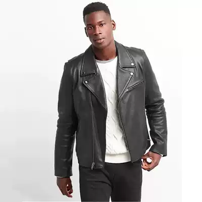 Heavy imported non-coated wrestling yellow cowhide head leather leather leather jacket men's motorcycle leather jacket jacket