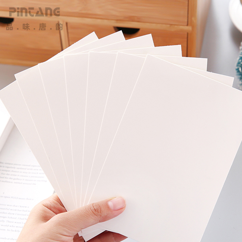 Blank Card Hard Paper White Hand-painted DIY Postcard Bookmark Playing Card Sized graffiti Thickened Greeting Cards Paper-Taobao