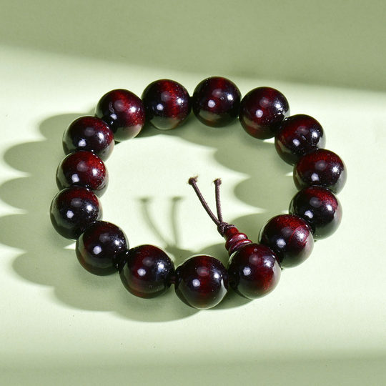 15mm imitation small leaf rosewood column bracelet, prayer beads bracelet, rosary wood bracelet wholesale