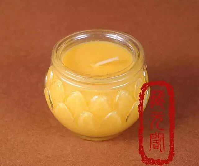 Mingde butter lamp 1 box (6 pcs) flat lotus lamp MD-0309 1 box 22 hours