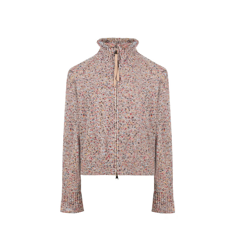 Colorful Floral Yarn Sweater Colorful Floral Yarn Sweater