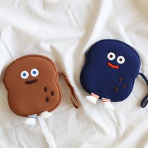 韩国Romane可爱花生迷你化妆口红包卡通小巧数码收纳包手拎零钱包