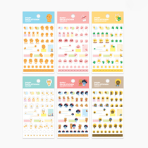 Korea funnyd cartoon diary decoration sticker cute hipster illustration sticker transparent hand book sticker