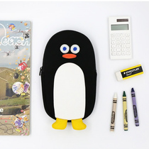 Romane Korean cute cartoon penguin pen bag stationery school supplies storage bag student thin flat pen bag