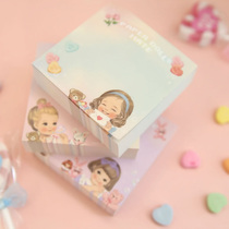 Afrocat Korean cute sweet note book tearable creative memo message paper portable book 200 sheets