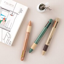 Korean stationery Live work retro four-color medium pen water pen Color ballpoint pen for hand account with graffiti oil pen