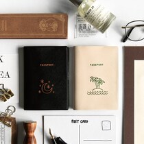 Korea GYOU simple portable short passport protection case Travel document storage bag Personal travel passport bag