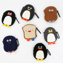 South Korean Romane toast Penguin Mini Makeup Bag Cute Cartoon Mouth Red Bag Zero Money Containing bag Bag Pendant
