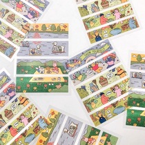 Korean Dailylike cute cartoon hipster decorative stickers strip tape stickers Hand Book stickers