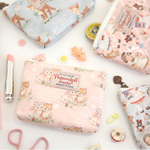 Afrocat Korea cute lipstick bag Waterproof sanitary napkin storage bag Cartoon portable small cosmetic bag