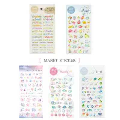 Korean stationery manet Cute dream decoration stickers Creative hand account stickers Small fresh diary transparent stickers