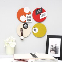 Thehaki Korean creative felt round wall panel multifunctional color storage wall stickers decorative board