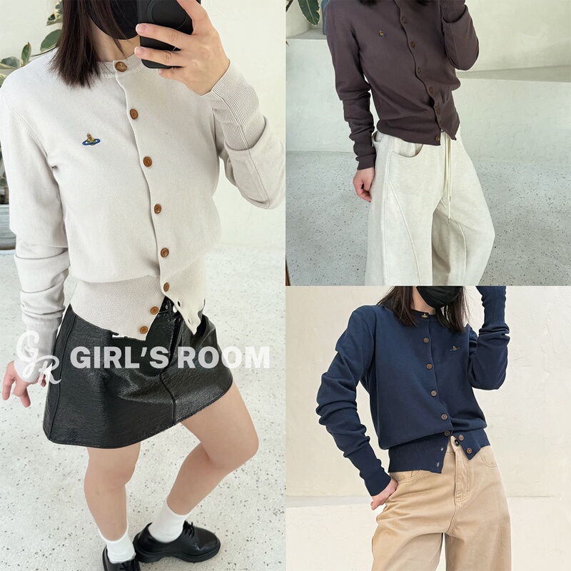 [Seaside Diary] Vivienne Westwood Saturn Logo Cashmere Cardigan Sweater