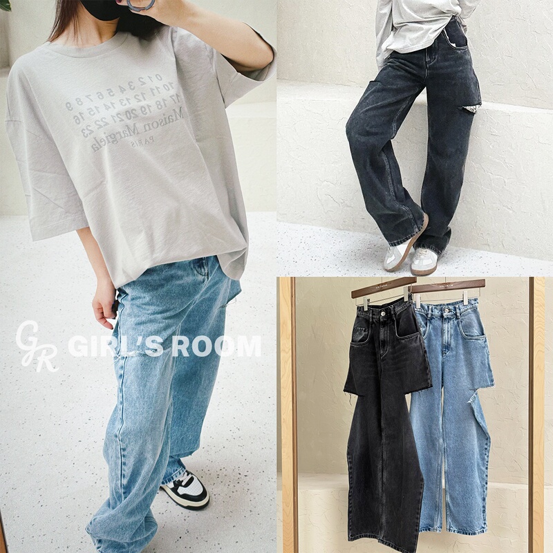 [Celebrity Style] Maison Margiela 26 Early Spring Distressed Knife-Cut Vintage Straight-Leg Jeans