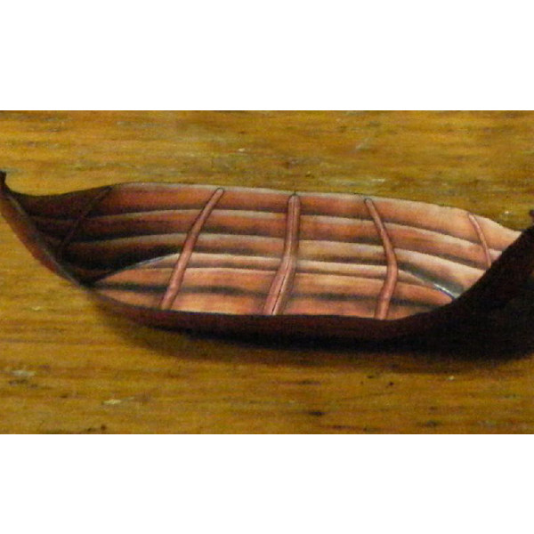 Small Wooden Boat Wood Boat Canoe Small Boat Canoe 3d Solid Paper Model DIY Handmade Children Puzzle Origami Toys-Taobao