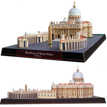 Italian Vatican St. Peters Basilica building 3D three-dimensional paper model DIY handmade origami toys
