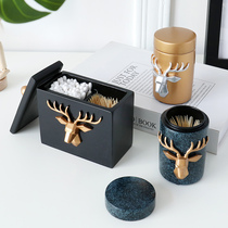 Toothpick box Nordic simple creative personality toothpick tube home living room restaurant cotton swab storage box portable toothpick can