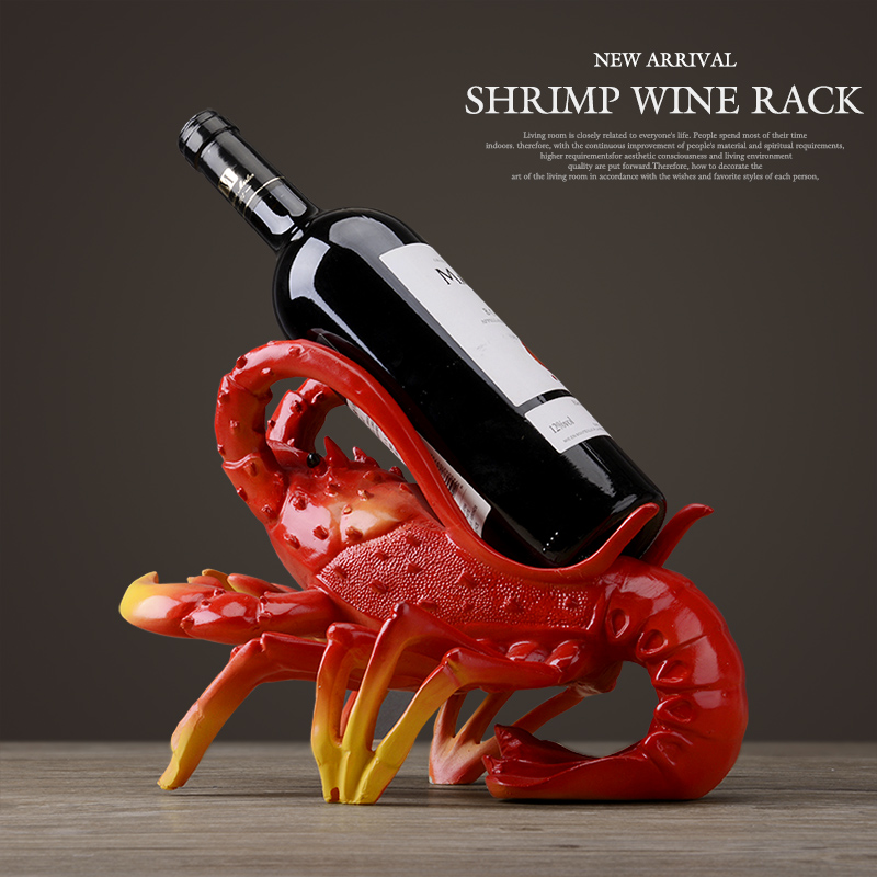 Creative Red Wine Rack Swing wine cabinet Decorative Living Room Genguan TV Cabinet Furnishing Lobster Wine Trust to New Residence Gift