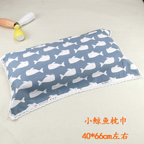 Pure cotton pillow towel single layer coarse bub not able to ball with lace single cover towel