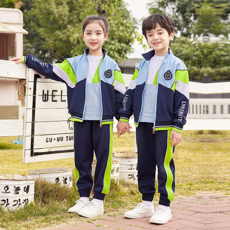 School uniforms elementary school students spring and autumn children's new three suits kindergarten garden clothes class uniforms Shenzhen school uniform sportswear