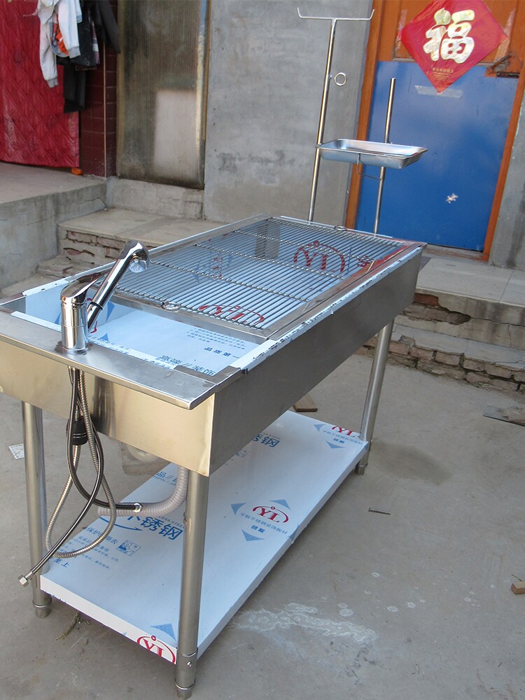 Stainless steel pet bathing pool Diagnosis and treatment animal teeth washing disposal table dog operating table infusion table medical equipment