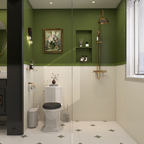 Light French green tiles 300x300 olive green bathroom balcony bathroom non-slip floor tiles courtyard tiles wall tiles