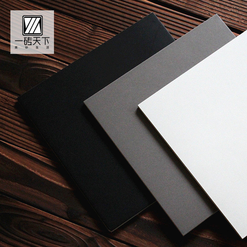 Nordic 300x300 black and white grey matt tile minimalist modern kitchen wall brick balcony make-up room non-slip floor tiles