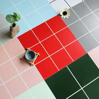 Nordic matte nine grid solid color tile kitchen balcony powder room wall tile dining room toilet non-slip floor tiles 300300