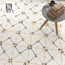 Retro Flower Brick Balcony Patio Tile Dining Room Tiles Nordic Folk Kitchen Toilet Wall Tiles 300 x 300