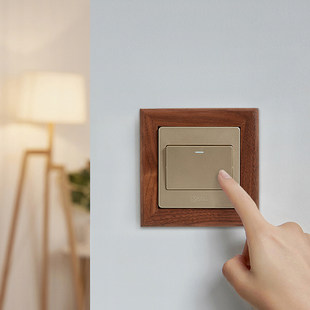 Переключатель из натурального дерева, световая панель на стену, настенный деревянный защитный чехол, скандинавский стиль