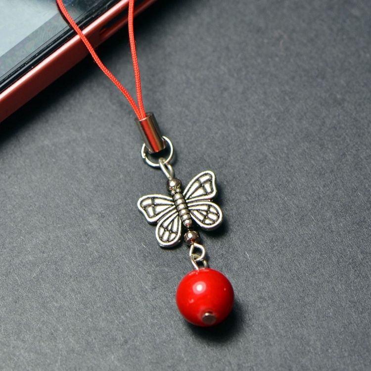 Ethnic handmade pendant lanyard couple creative ethnic style Tibetan silver mobile phone lanyard SJL049 holiday gifts