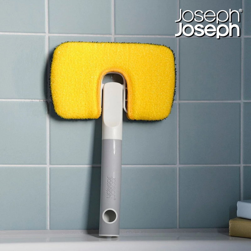 British Brand Joseph Joseph Double-Sided Bathtub Cleaning Brush for Bathroom Scrubbing and Cleaning, with Extendable Length British Brand Joseph Joseph Double-Sided Bathtub Cleaning Brush for Bathroom Scrubbing and Cleaning, with Extendable Length