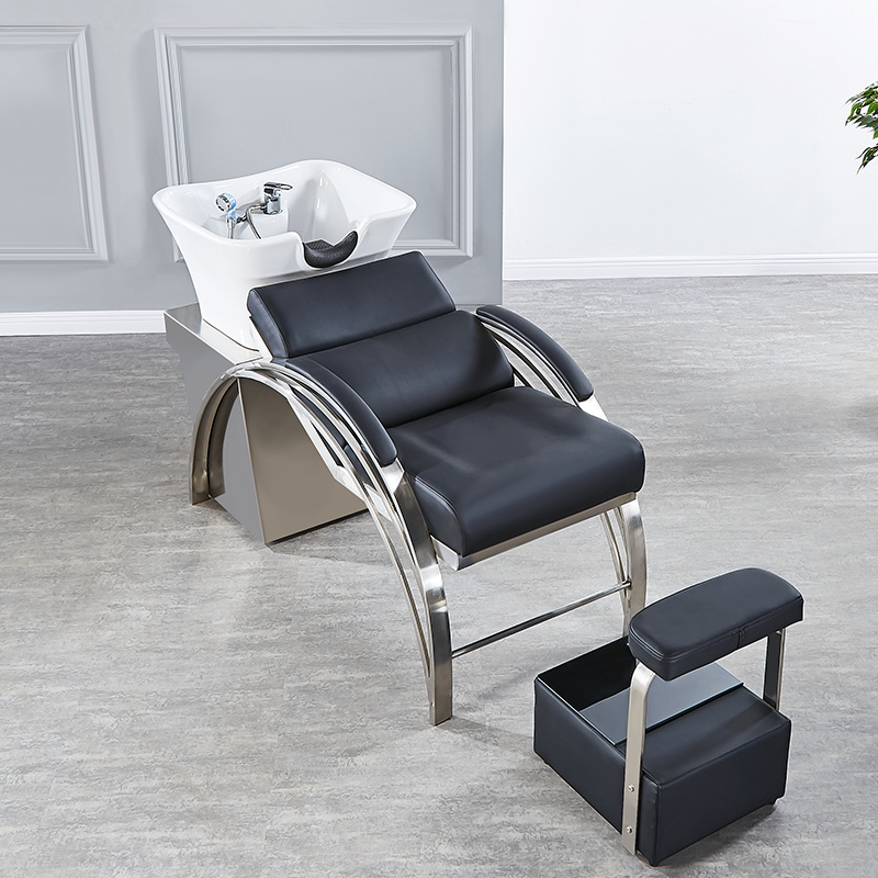 New Fashion Hairdresse Shop Wash Head Bed Beauty Hair Shop Deep Basin Flush Bed Hair Salon Special Minima Ceramic Basin Wash Head Bed