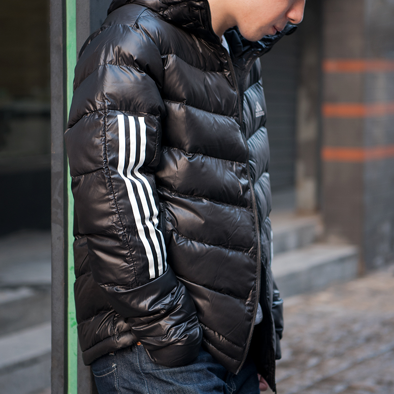 Adidas down jacket nam 2018 mùa đông mỏng phần trùm đầu chống gió ấm áp thể thao xuống áo khoác DM1965 Cao
