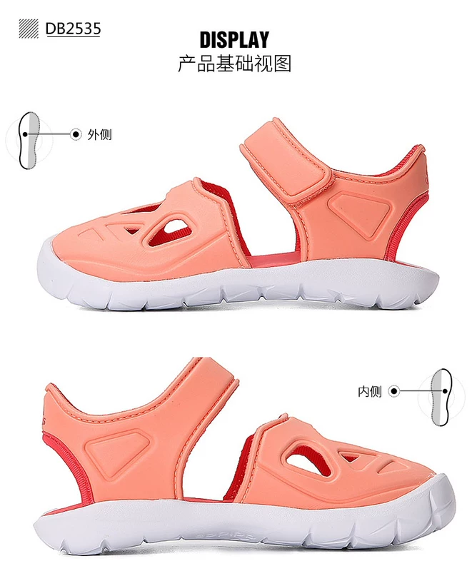 Giày trẻ em Adidas cho bé trai và bé gái 2019 hè mới cho bé sandal đế mềm đế mềm đi biển thể thao G54086 - Giày dép trẻ em / Giầy trẻ giày bé trai