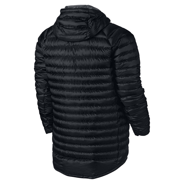 Áo khoác nam Nike mùa đông mới màu đen trùm đầu chống gió nhẹ thể thao ấm áp xuống áo khoác 822861-010 - Thể thao xuống áo khoác áo phao mlb
