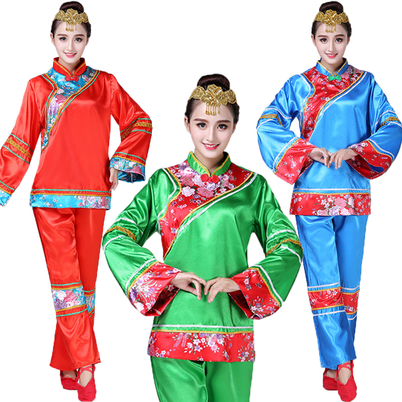 Folk Dance Costumes Yangko Dance Costume Dance Costume Waist Drum Team Drum Square Dance Costume Chinese style National Dance Costume