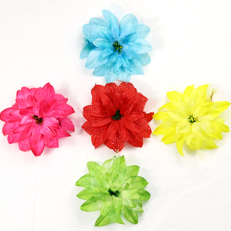 Feather flower Dance performance headdress Classical dance performance headdress Folk dance headdress Head flower Hair accessories Flower