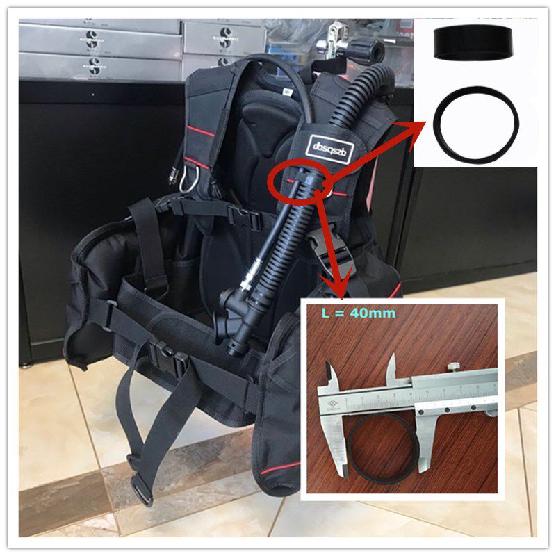 Diving back fly side hanging diameter 40mm large intestine tube fixing ring rubber apron medium pressure tube snake belly tube fixing clip