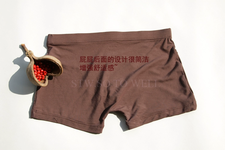 STW Quần lót nam Boxer Quần short Modal Men Thanh niên Lỏng thoáng khí Slim Đồ lót giữa tăng cho nam Modal quần sịp dây nam