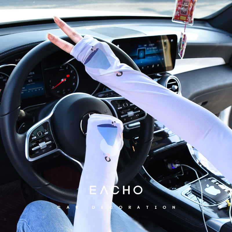 Ice silk sleeves women's thin driving sleeves arm sunscreen gloves ice cool arms cool a summer sunscreen sleeve