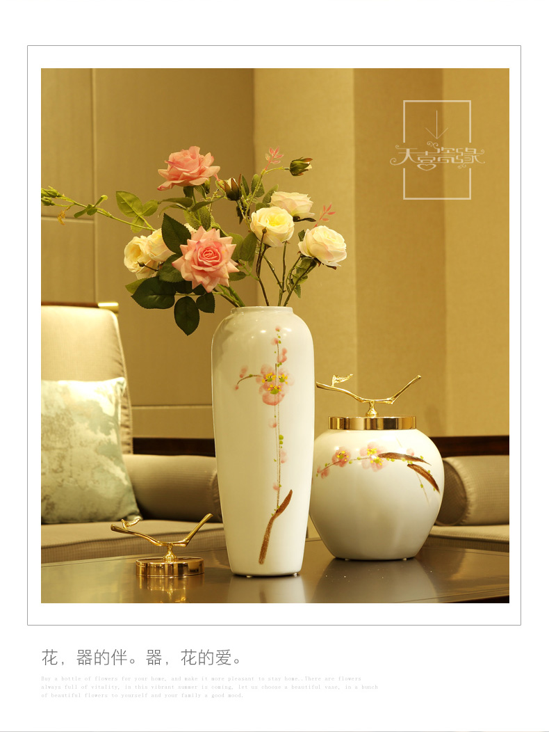 European postmodern contracted ceramic vase of dry flower arranging living room table home decoration wedding gift furnishing articles