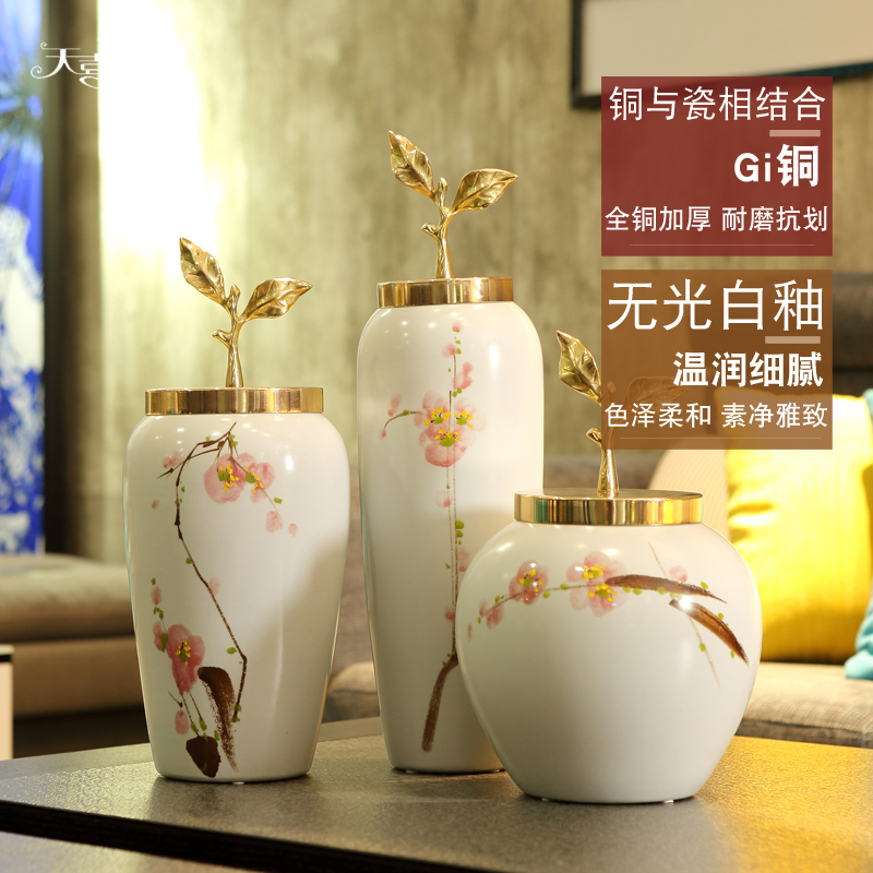 European postmodern contracted ceramic vase of dry flower arranging living room table home decoration wedding gift furnishing articles