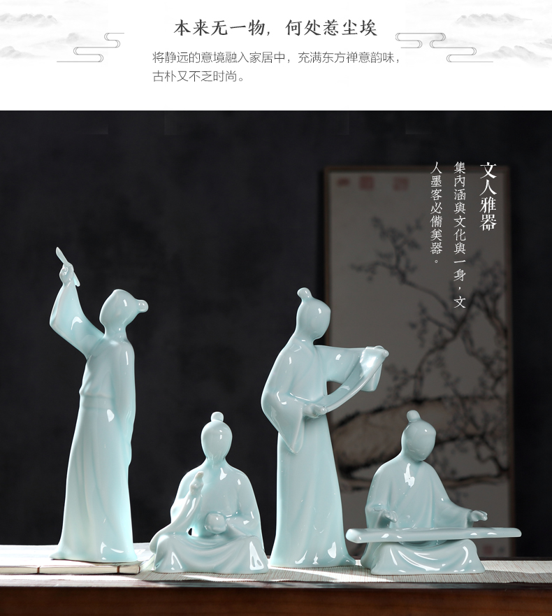 Jingdezhen creative zen furnishing articles of the new Chinese style household soft adornment office sitting room porch furnishing articles of handicraft