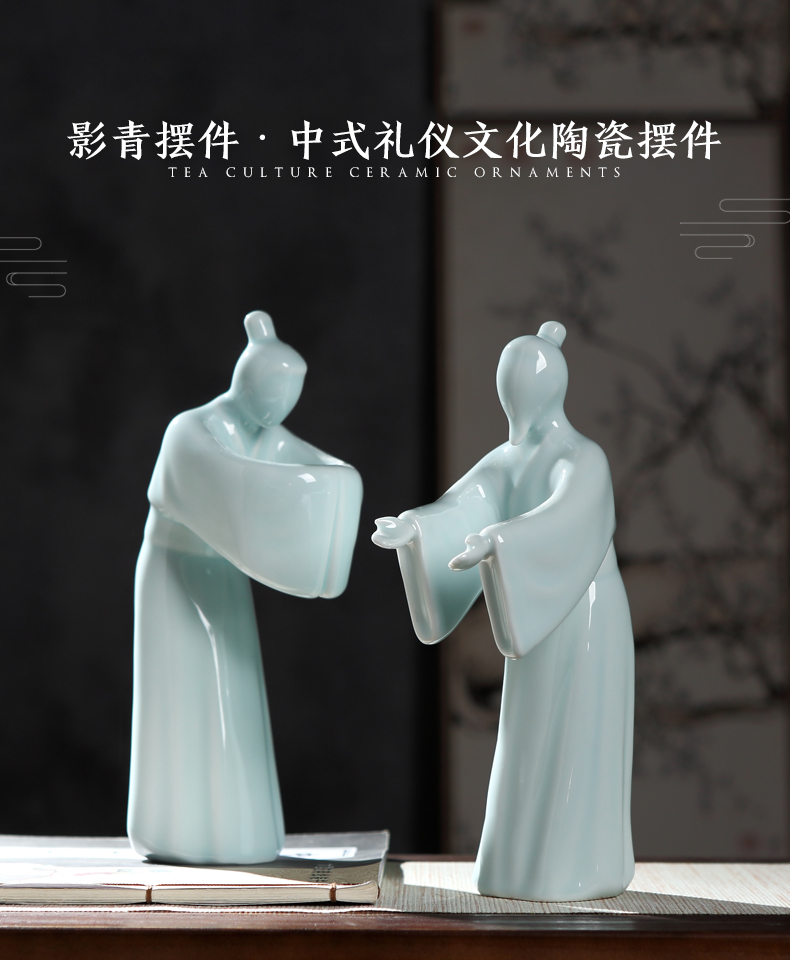 The State of modern Chinese etiquette ceramic figure sitting room porch decoration home furnishing articles its handicraft ornament