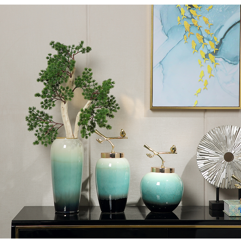 Jingdezhen European ceramic vases, flower arranging guest - the greeting pine household act the role ofing is tasted furnishing articles of new Chinese style living room the mock up room decoration