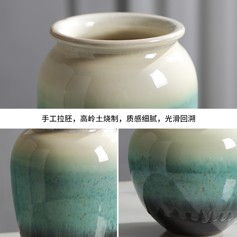 Jingdezhen ceramic flower implement of new Chinese style furnishing articles sitting room vase dried flowers, TV ark, porch table household decoration